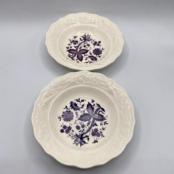 Small Porcelain Transfer Print‎ Bowls Set of Two - Picture 1 of 5